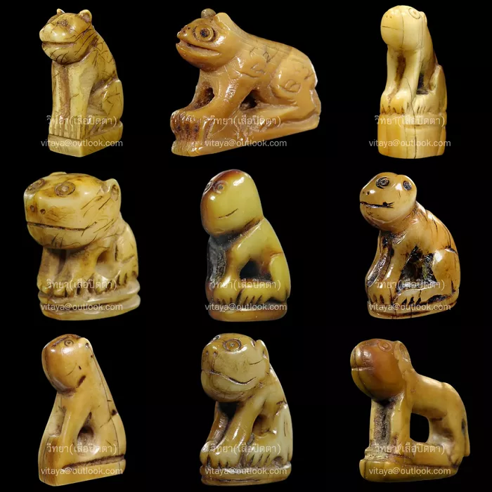 ตัวอย่างลักษณะแต่ละแบบของ ลายมือจารบนเสือหลวงพ่อปาน